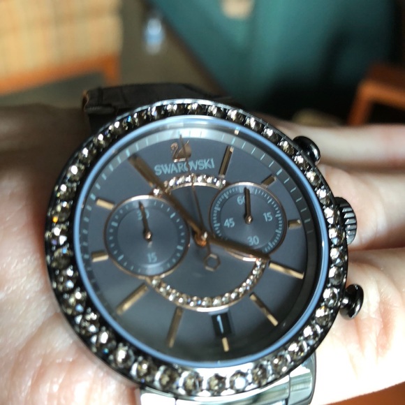 NWT-Swarovski Citra Sphere Chrono LS Gray watch - Picture 3 of 6